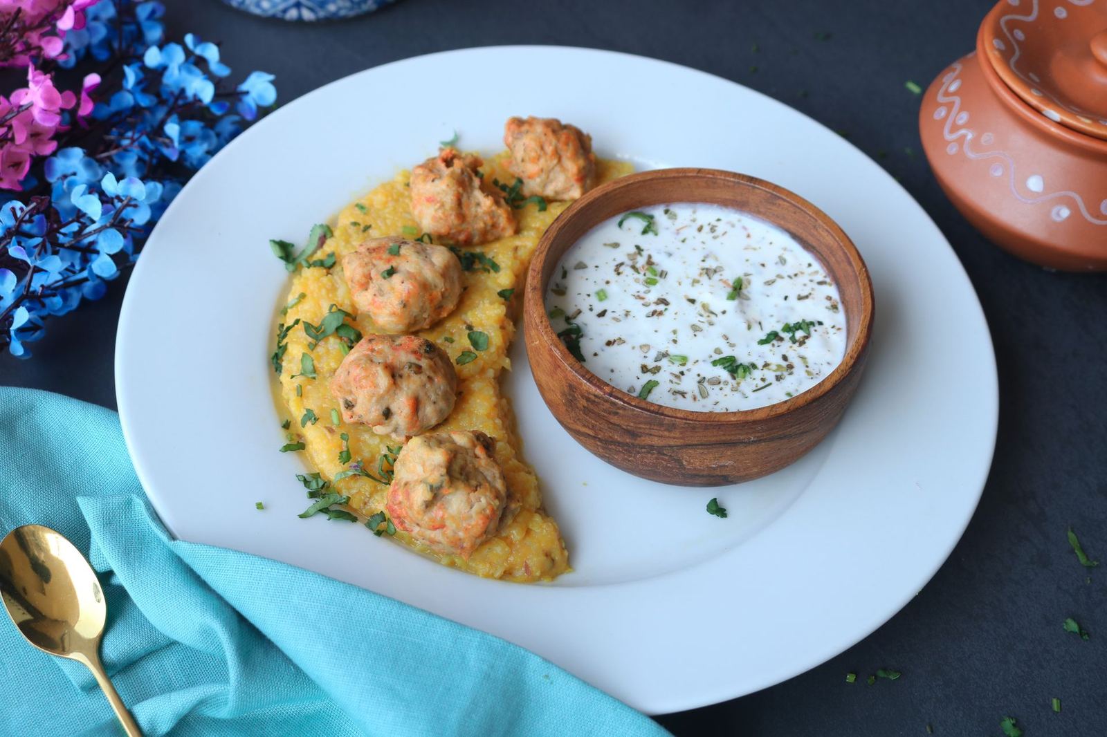 Mercimekli Bulgur Pilavı ve Cacık